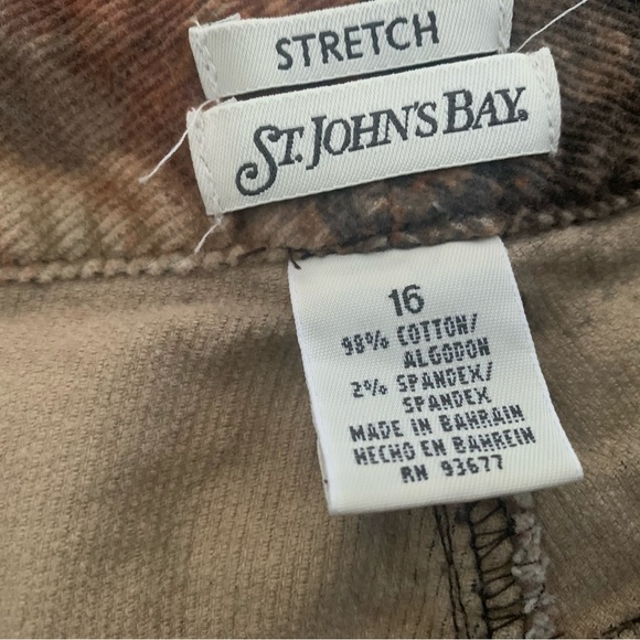 St. John’s Bay Patterned Corduroy Pants - Picture 9 of 12